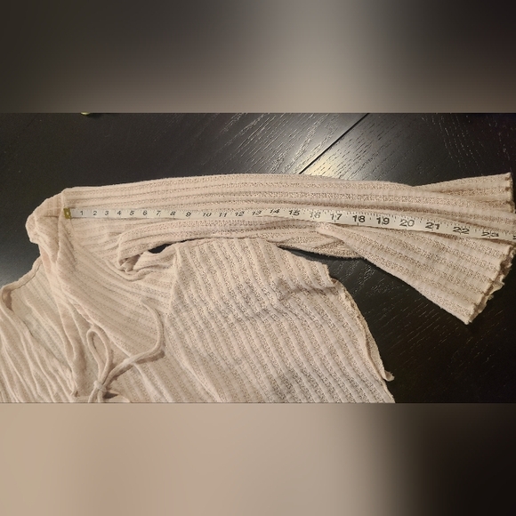 Urban Outfitters Out From Under Flyaway Tie Front Top, Cream, Large - Picture 10 of 10